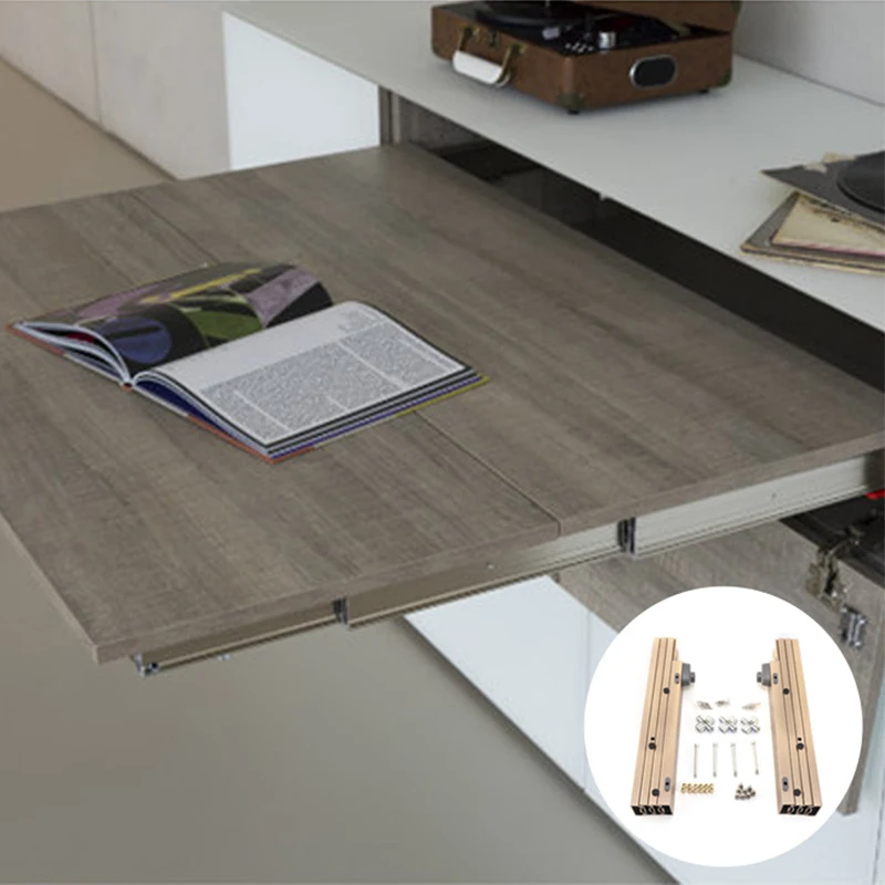 Strong Load-Bearing Capacity Multi-section Extension Extendable Console Extension Dining Table Slide