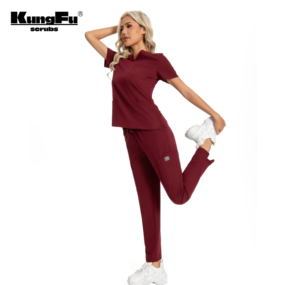 tenue-medicale-kungfu-scrubs-pour-femmes-–-ensemble-antibacterien-pour-infirmieres-medecins-–-doux-anti-plis-ideal-pour-estheticiennes