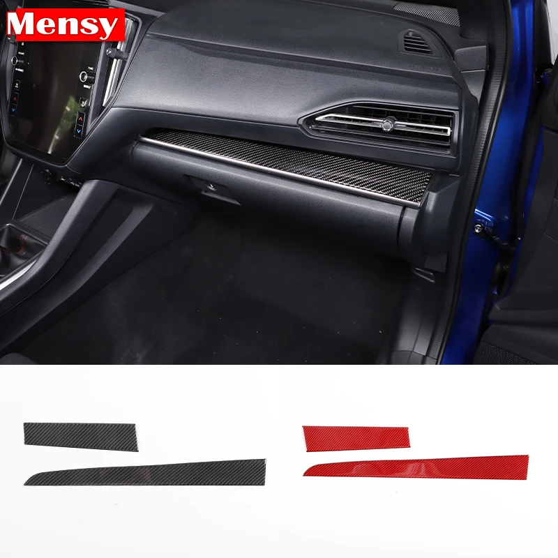 

For Subaru WRX STI 2021 2022 2023 Car Dashboard Panel Sticker Decorative Cover Soft Carbon Fiber Interior Accessories LHD