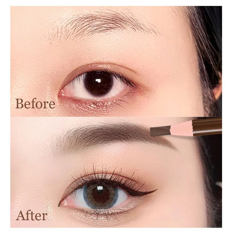 5-delig wenkbrauwpotlood waterdicht afpelbaar geen puntenslijper nodig microblading wenkbrauwpen langdurige Koreaanse make-up voor vrouwen