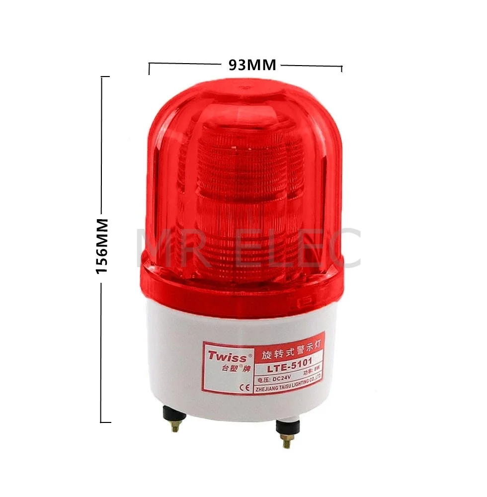 LTE-5101 LED Rotating rotary strobe Alarm Lamp light siren  LED warning light no voice 12V 24V 110V 220V