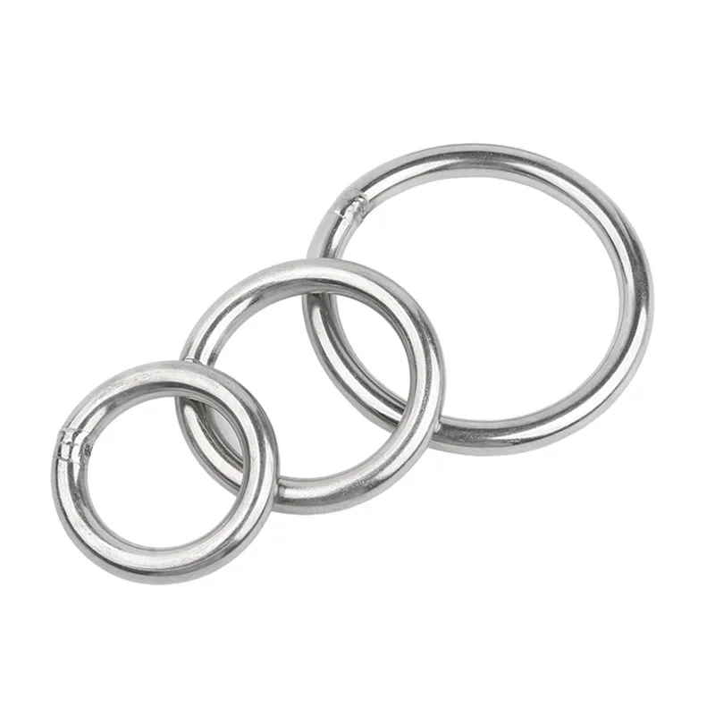 O-ring ze stali nierdzewnej 304 OD 15/20/25/30/40/50/60/79/80/90/100/120/130/140/150mm 3mm-12mm Grubość taśmowania Spawane okrągłe pierścienie — zdjęcie 7