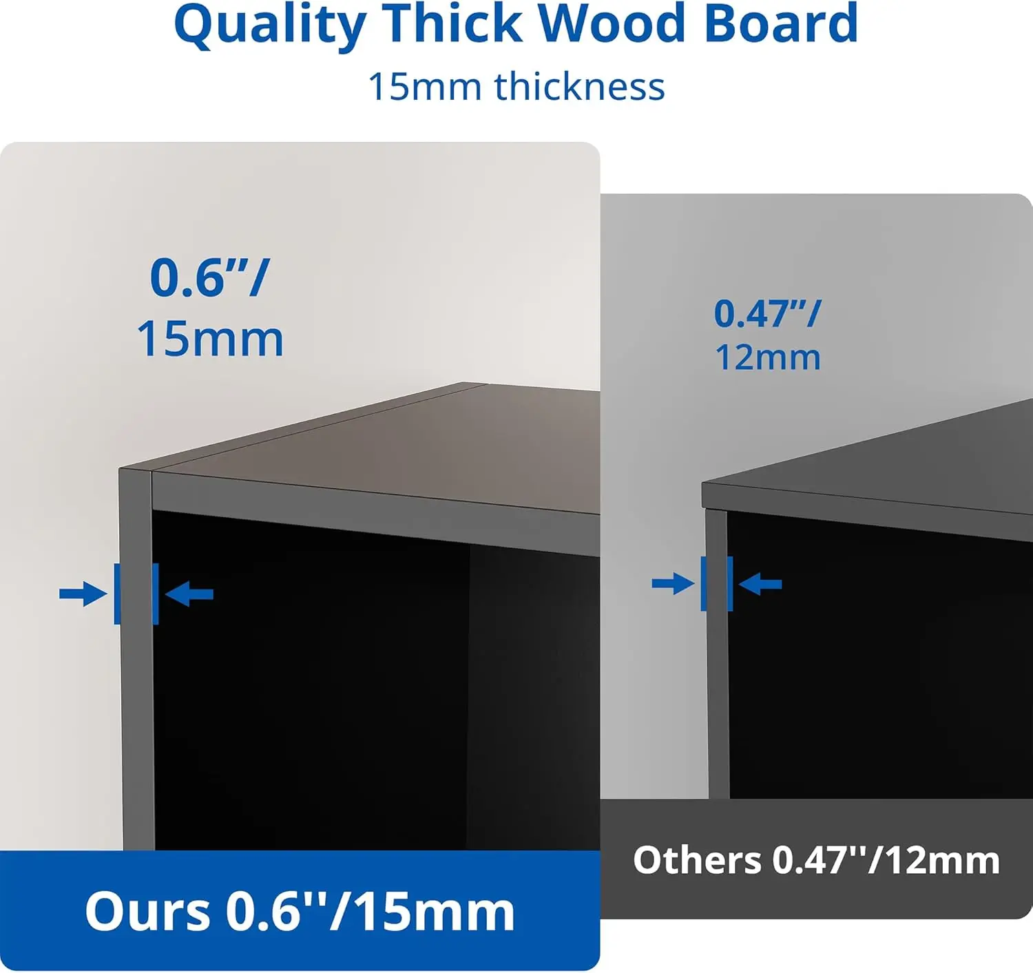 Estantería abierta negra de 3 niveles, organizador de almacenamiento de 10 cubos, estante horizontal independiente para dormitorio, sala de estar, oficina