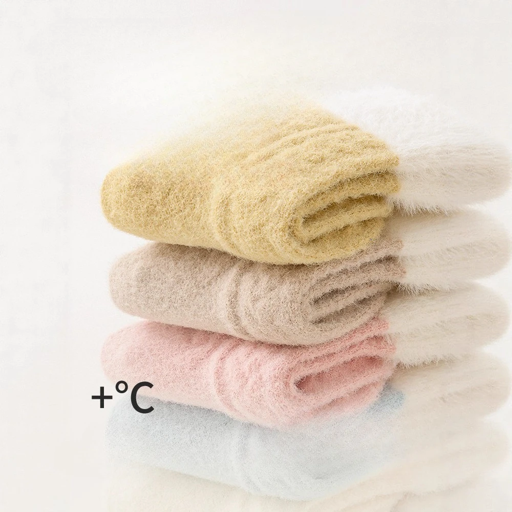 1 زوج Kawaii الحيوان الأذن الطفل الجوارب أفخم اصطف منتصف طاقم تصميم الأولى مشوا جورب لحديثي الولادة الرضع لينة الدافئة داخلي جورب #1