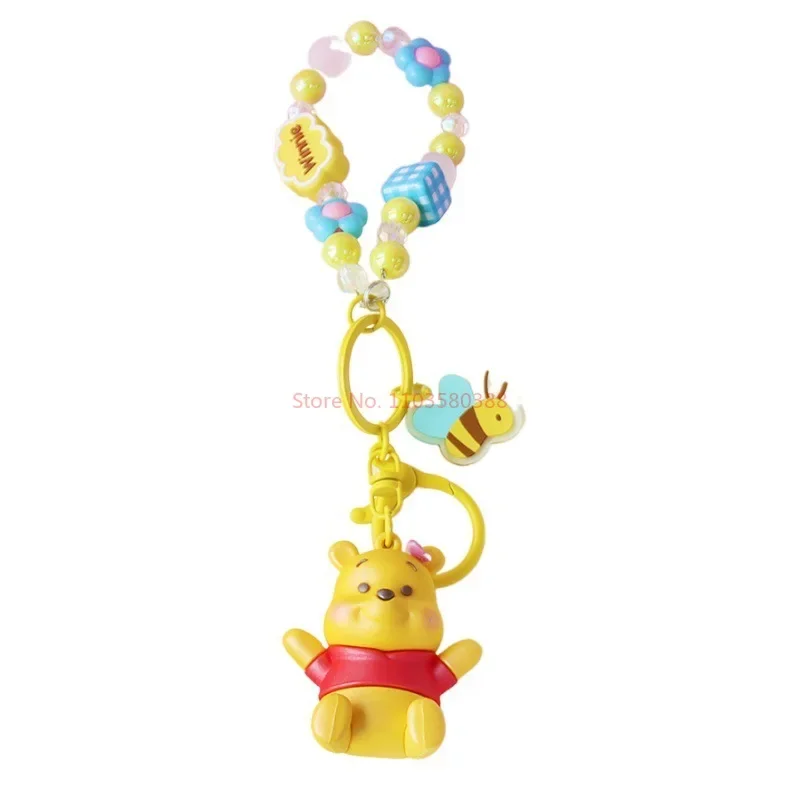 Colgante de la serie de cuentas de Winnie The Pooh, llavero Kawaii para regalo, accesorios para mochilas escolares, adorno colgante, regalos para niños