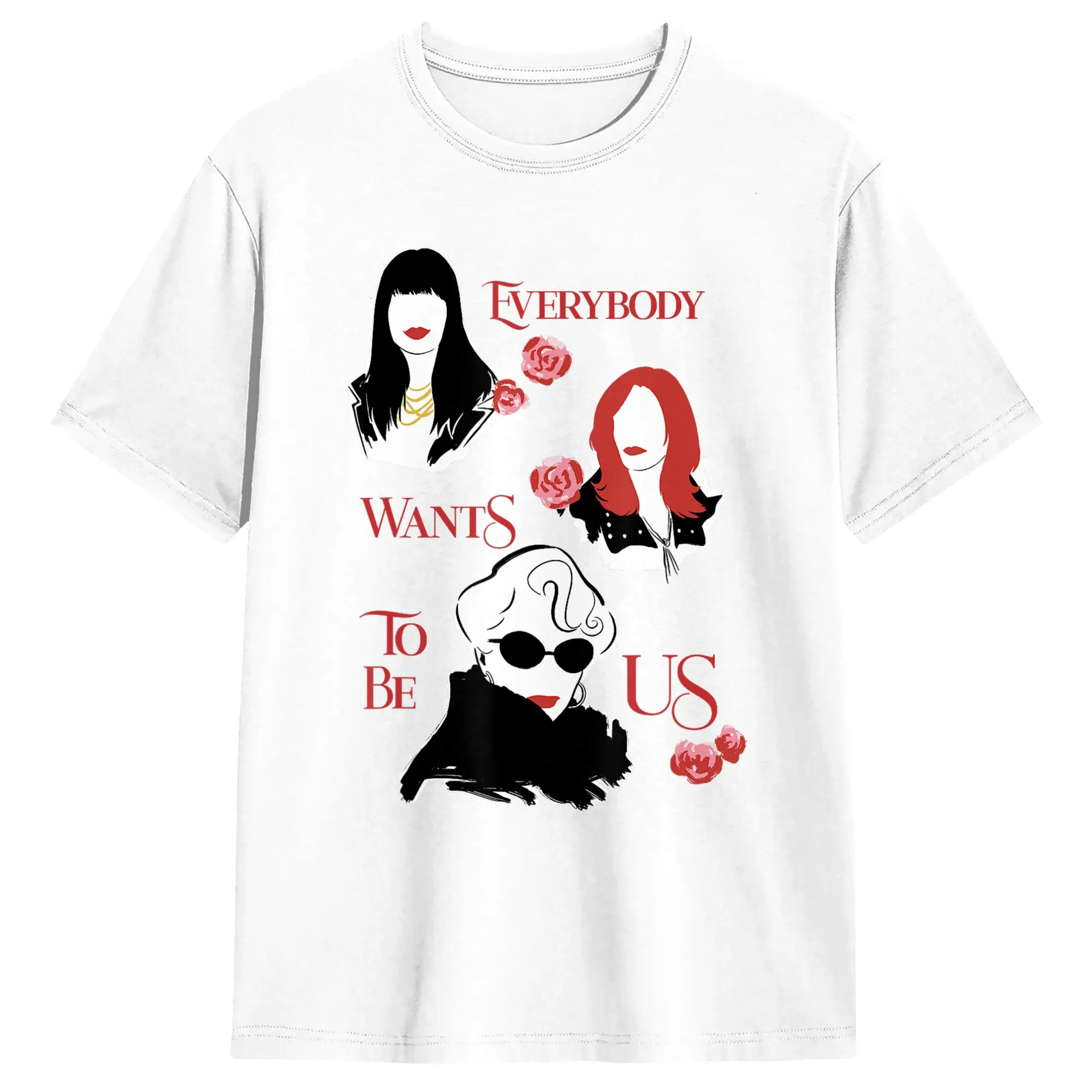 Oversized T Shirt The Devil Wears Pradad Pure Cotton T Shirts Everybody Wants To Be Us Fashion Tshirt for Men Summer Funny Tops
