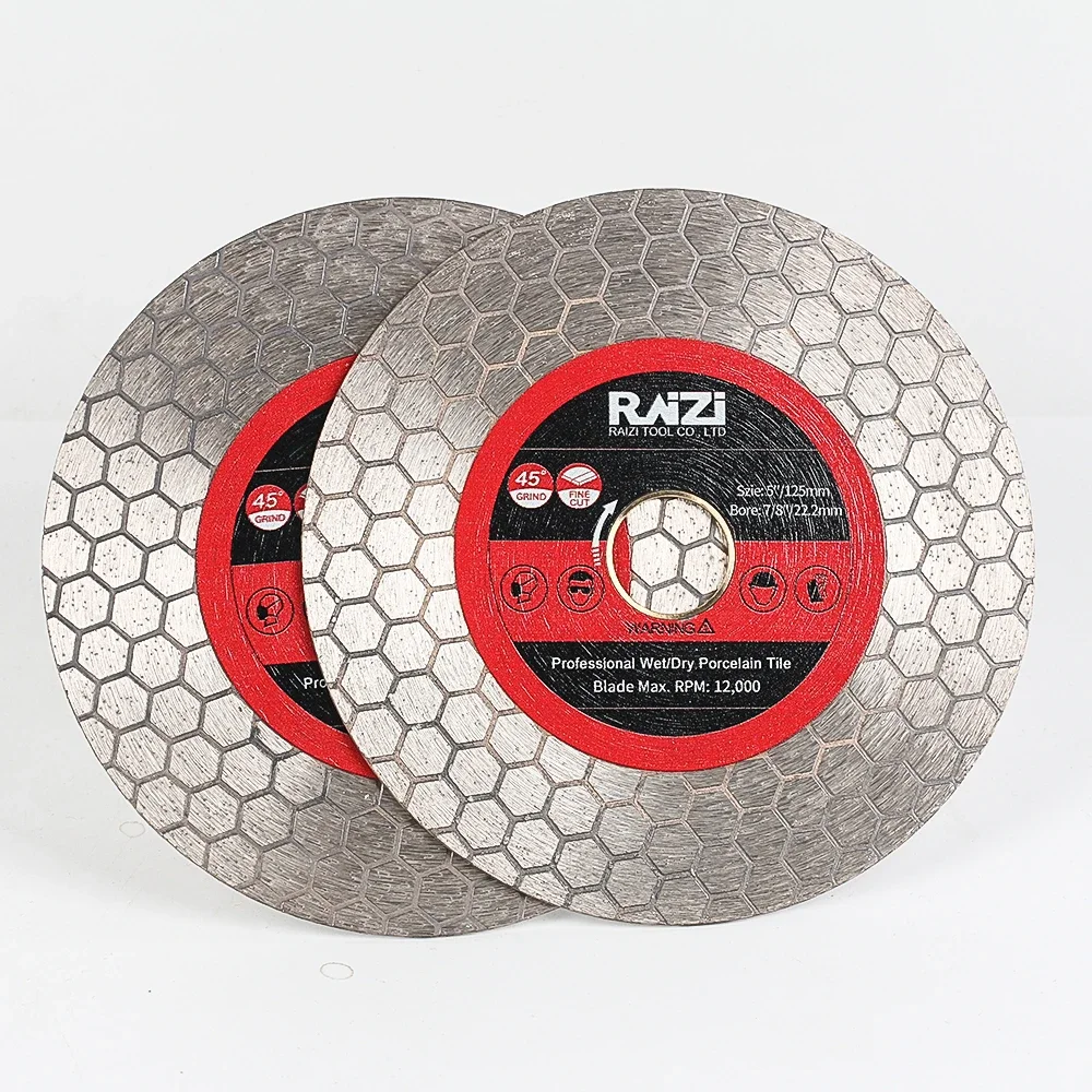 # Hot For RAIZI 5 Inch 125mm Edge Diamond Saw Blade For Cutting And Grinding Stone Marble Porcelain Ceramic Tile Cutting Disc