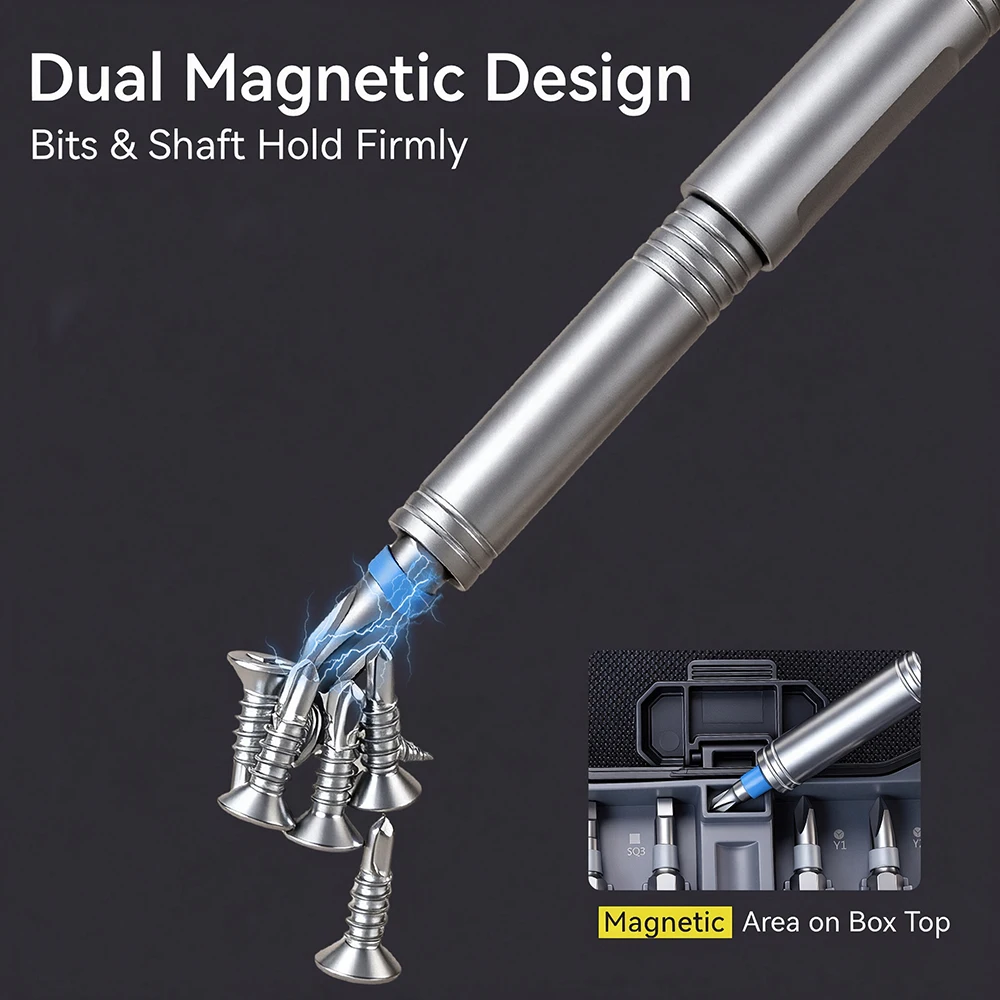 Multifunktionales Ratschenschraubendreher-Set 38 in 1 T-Griff Magnetische S2-Stahl-Bits für Motorrad, Auto, DIY-Reparatur, Handwerkzeuge – Detail 6