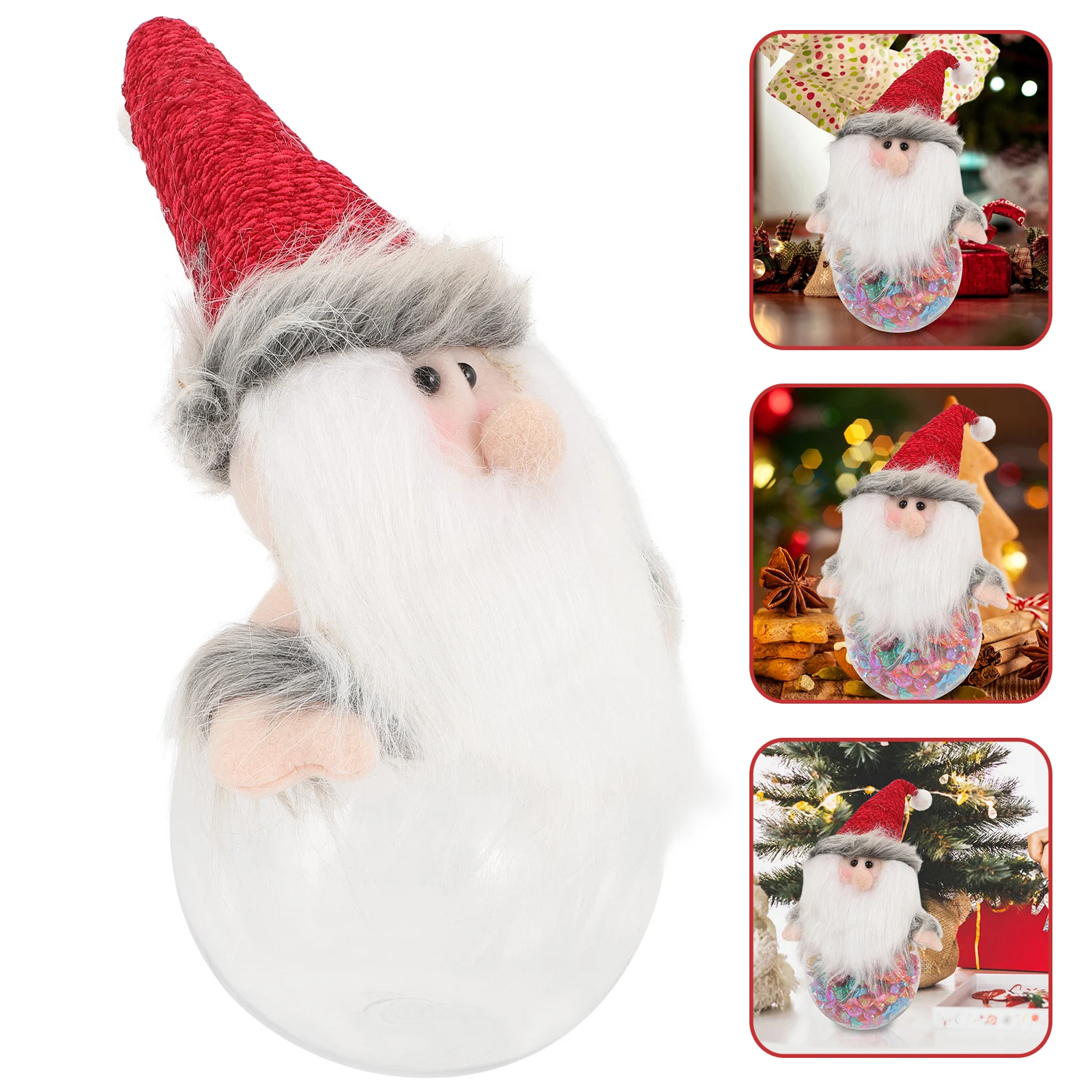 

Creative Christmas Candy Jar 3D Cartoon Shape Reusable Storage Box Party Favor Packaging Container For Chocolates Cookies Treats