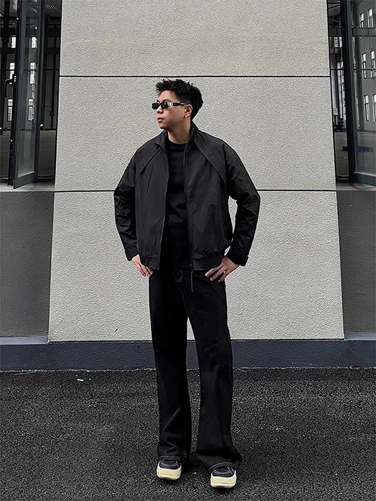 

Мужская осенняя куртка Cleanfit Deconstructed Plaid с воротником-стойкой, уличная одежда в стиле Workwear, защищающая от ветра...