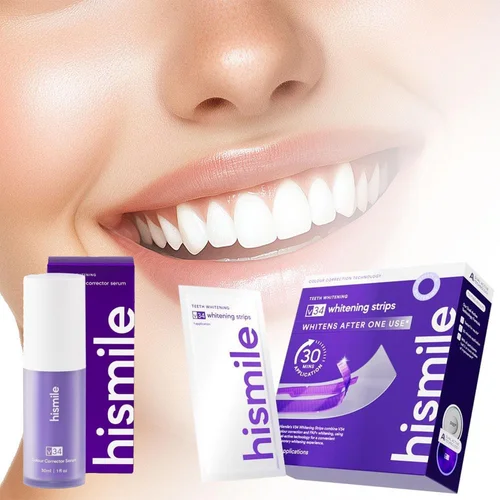 Imagen 2 del producto Cuidado de limpieza Dental, pasta de dientes blanqueadora, parches dentales para blanquear los dientes diario suave, parches morados, tratamiento de manchas de dientes