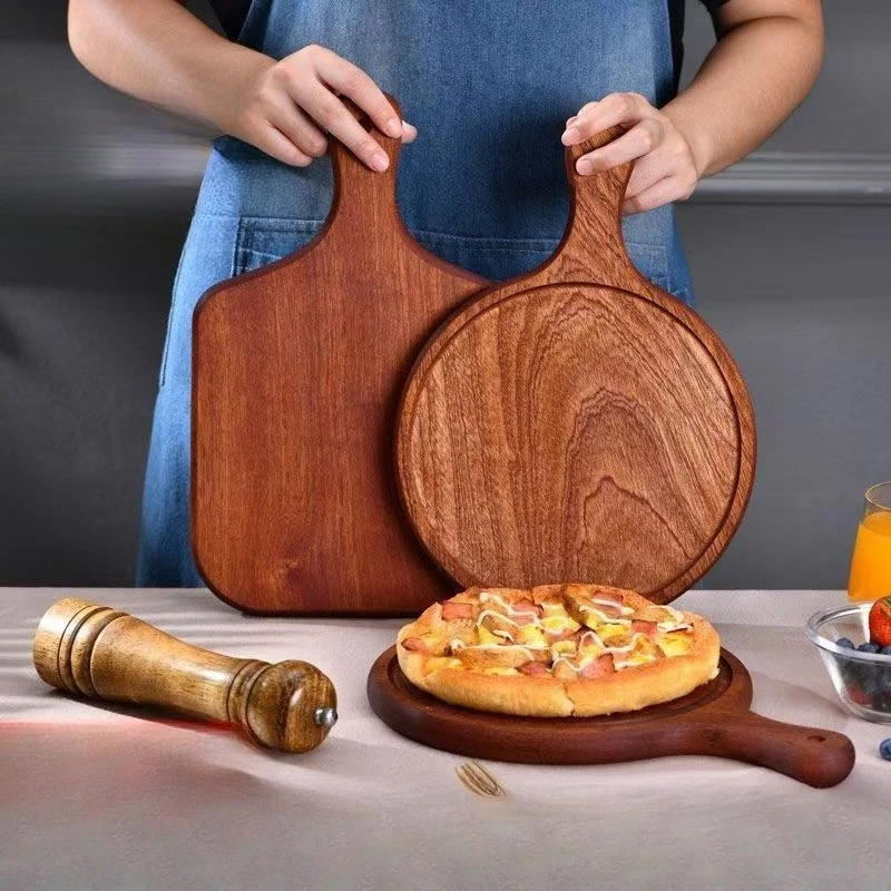 

Ebony Wood Steak Tray Rectangular Sushi Board Anti Mold for Western Restaurant Pizza Shop