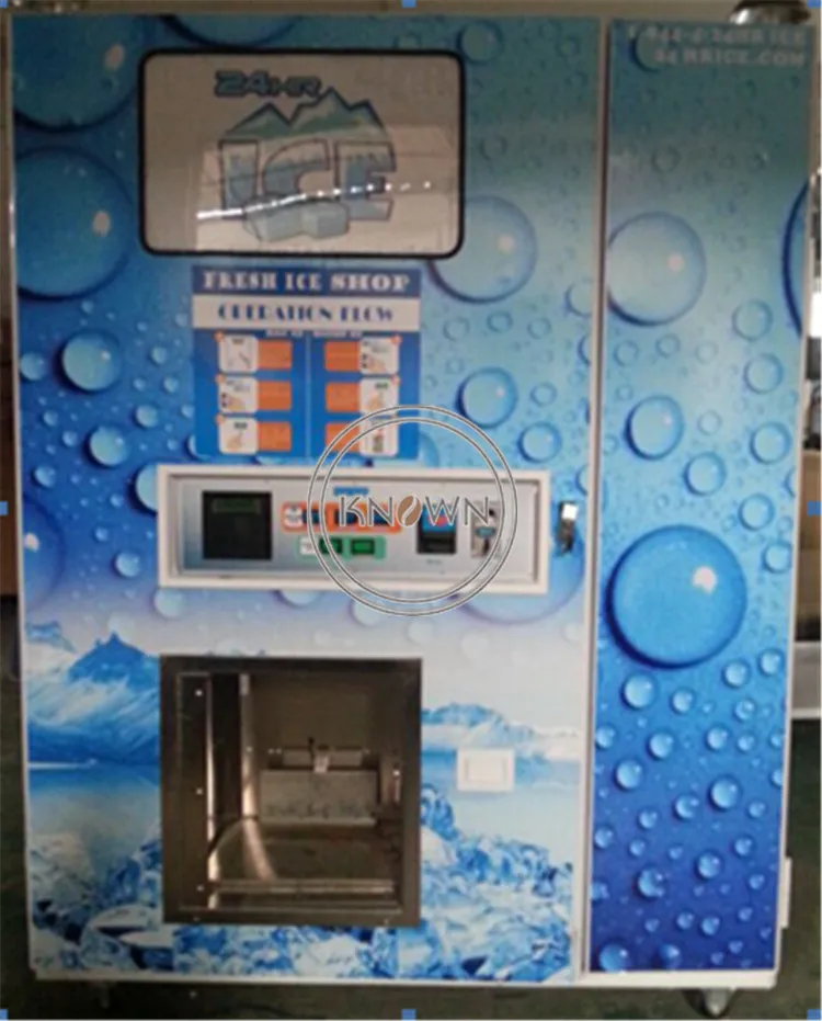Automatic 140/280/450kg/day  ice cube vending machine IC Card/Bill/Coin/Give Change/GSM Remote Monitor function