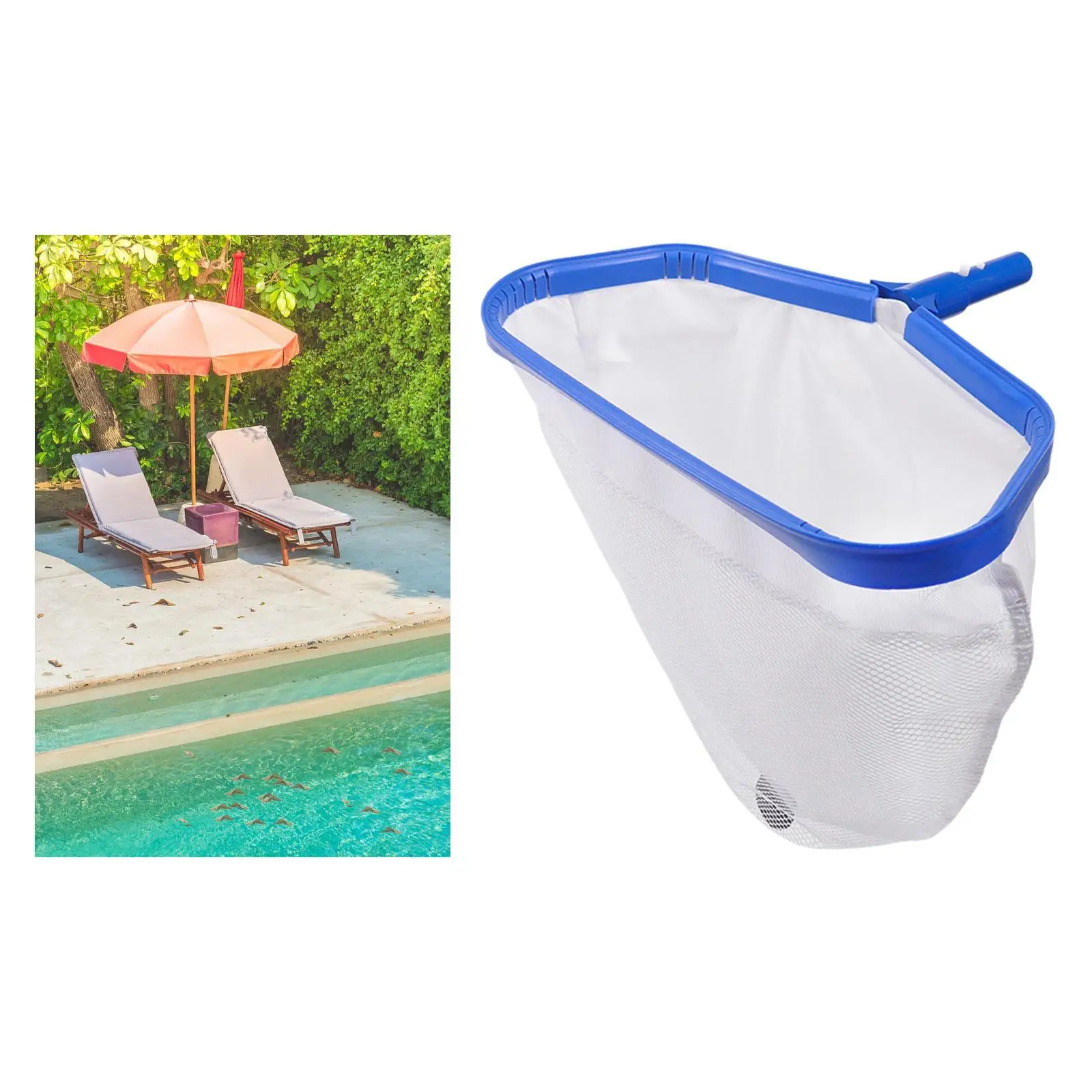 Rede de skimmer de folhas para piscina, rede de malha densa, redes de piscina eficientes para limpeza de banheiras infláveis