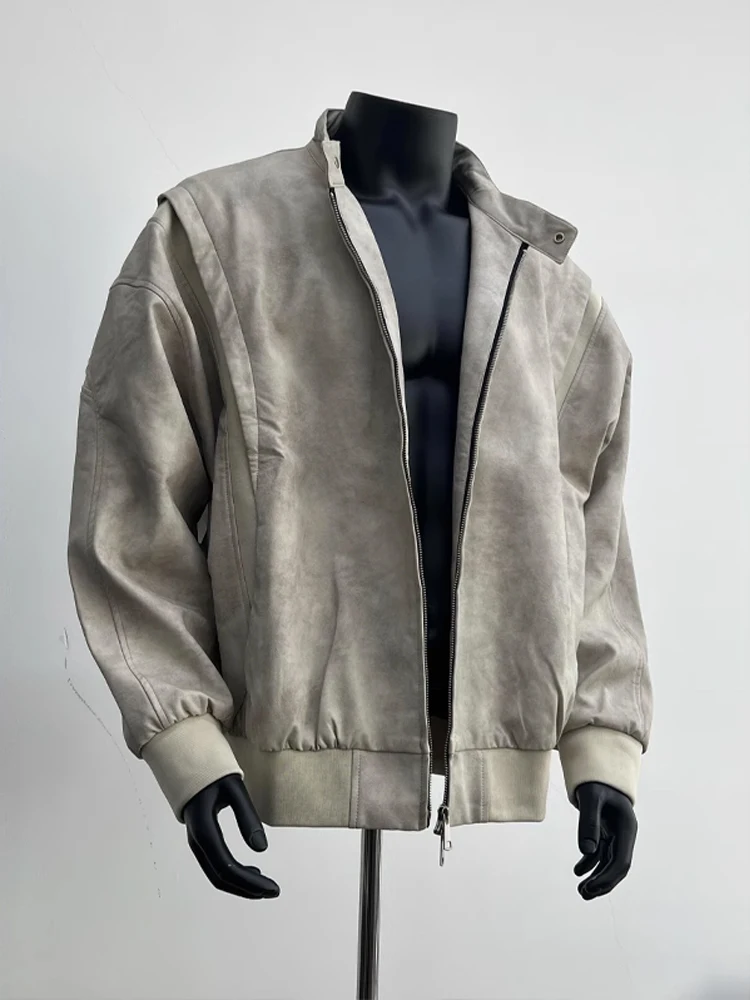 

New Xingfu Zhangzeyu Deconstructed Patchwork Pilot Jaet Men's Autumn Winter Cleanfit Harlingon Coat Loose Fit Windproof Lon...