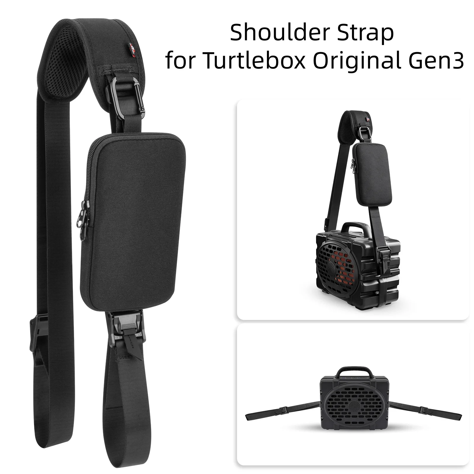 

Shoulder strap for Turtlebox Original Gen3 speaker and phone storage pouch