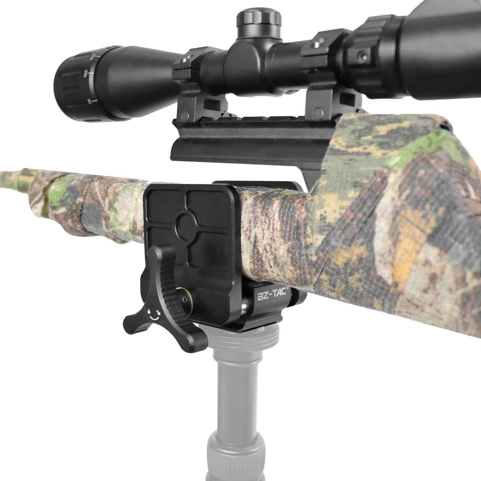 Neue Gewehr Klemme Montieren Schießen Rest Stativ Aluminium Teleskop Schießen Stick Montieren Kopf mit Arca Swiss für Schießen Praxis – Detail 5