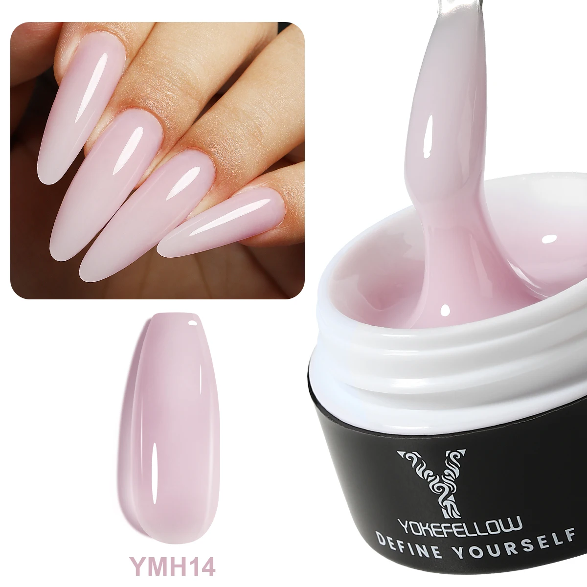 

YOKEFELLOW 15g Extension Gel Nail Polish HEMA TPO Free Builder Gel Self-leveling Jelly Purple Construct UV LED Acrylic Gel DIY