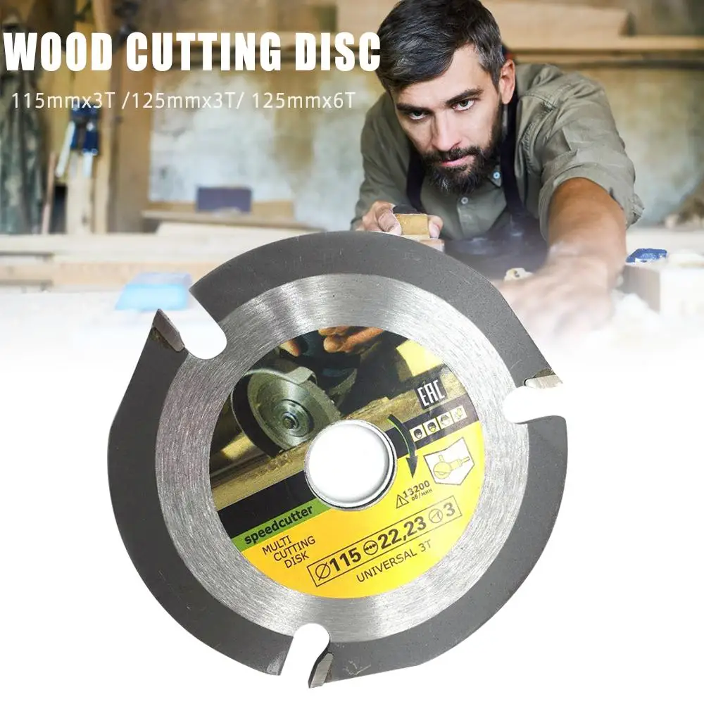 1/2/3PCS woodworking slotted blade 115/125mm carbide circular saw blade disc cutting blade angle grinder woodworking saw blade