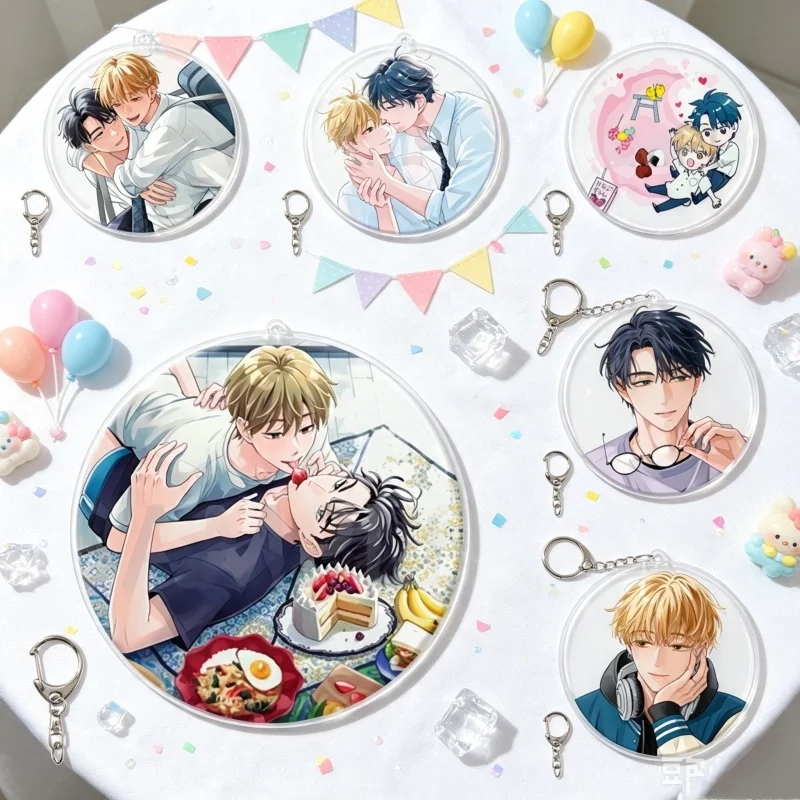 BL Anime Peripheral First Love Blooms in the Sun circle Acrylic keychains Cartoon Character Hinata Hayamizu Accessories Gift6cm