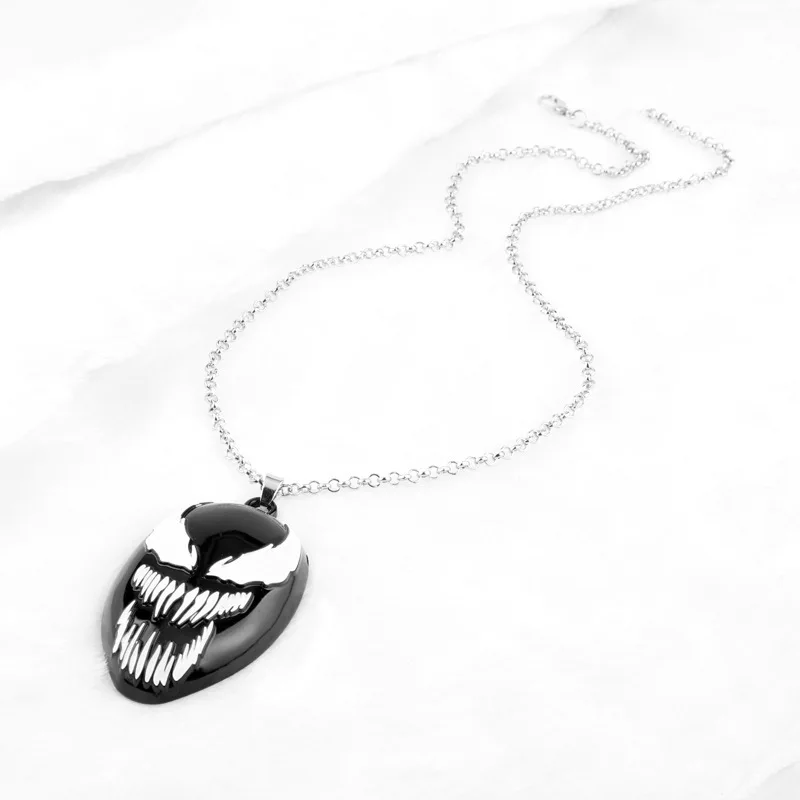 Venom: The Last Dance Necklace Keychains Black Spider Man Mask Pendant Kids Gifts Friend Key Chain