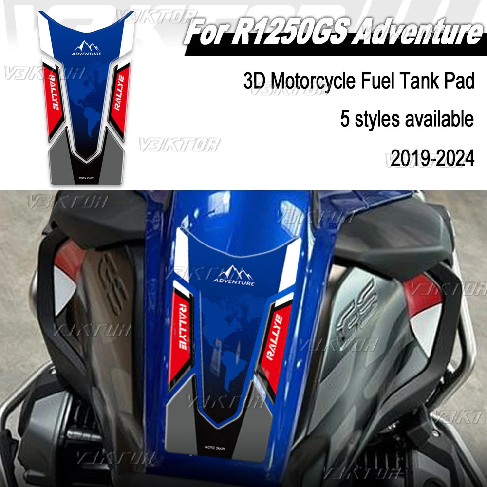 3D Motorcycle Fuel Tank Sticker Tank Protection Decals For R1250GS ADV R1250 GS Adventure Rallye Triple Black Trophy 40 YearsGS