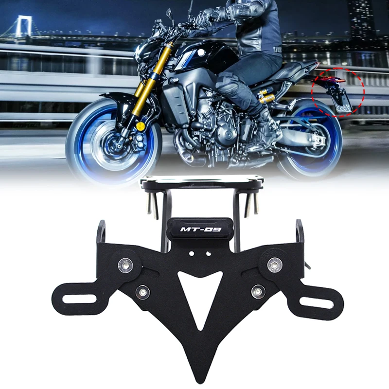 Soporte de matrícula MT09 para motocicleta, luz LED para YAMAHA MT 09 MT-09 2021-2022, Kit eliminador de guardabarros trasero ordenado, accesorios