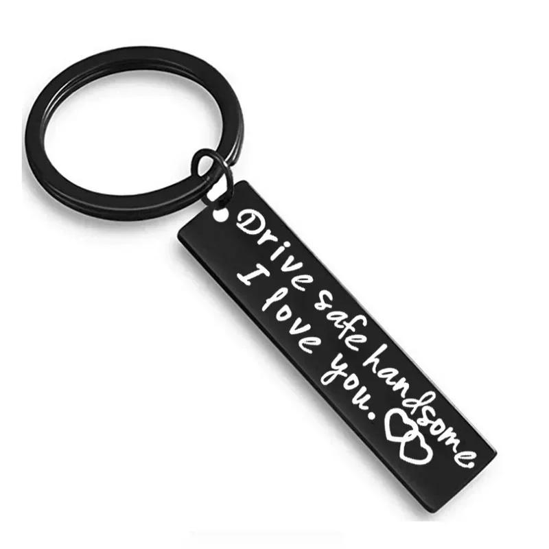 Cute Black Drive Safe Keychain Pendant I Need You Here with Me I Love You Key Chains Keyrings Boyfriend Husband Dad Gifts