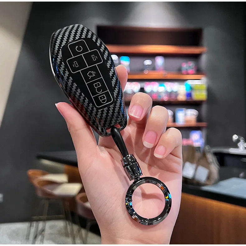 Protective Key Cover Case for DENZA Z9/D9/Z9GT/D9 DM-i/D9 EV - ABS Protective Key Fob Shell Keybag Keychain