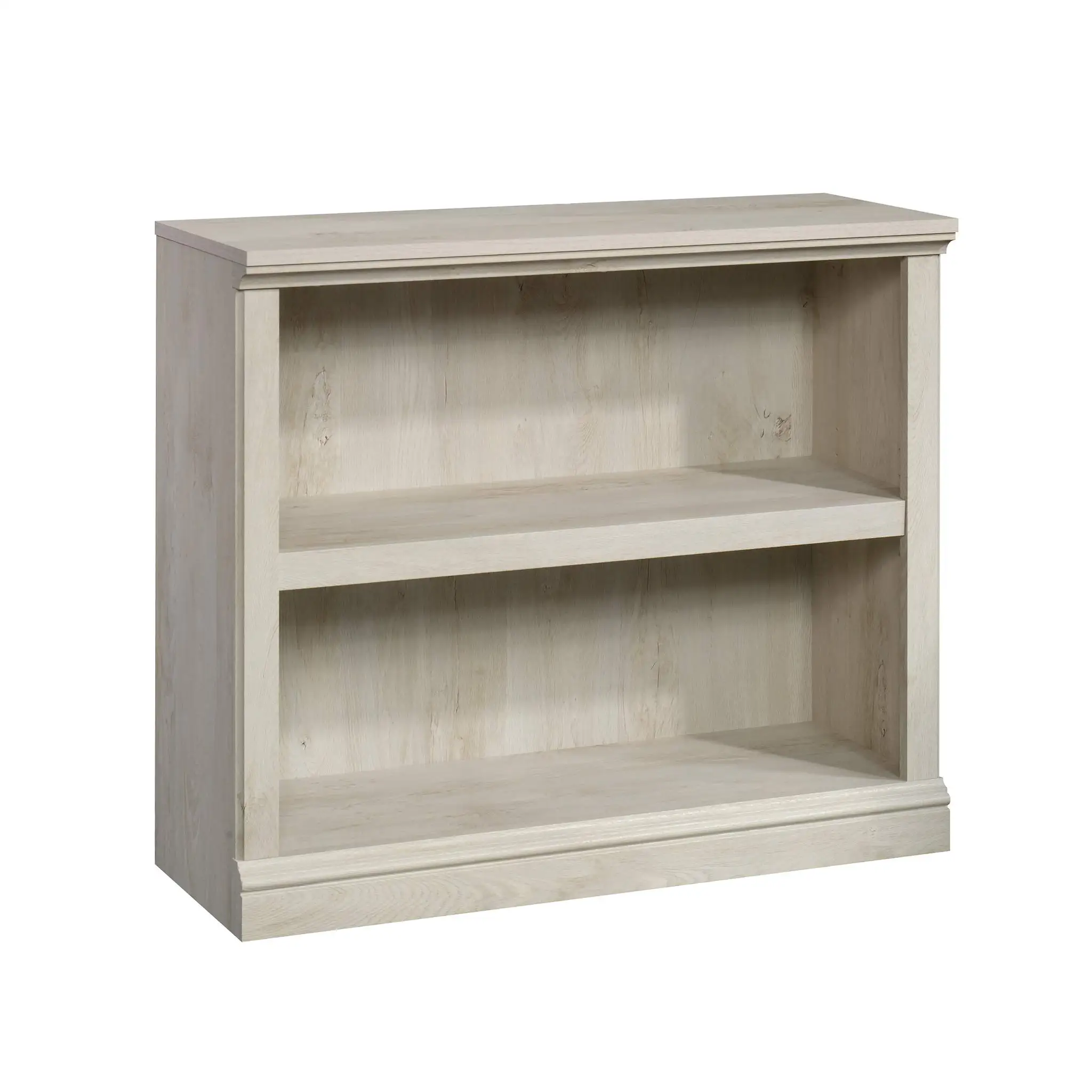 2 Tier Book Shelf Wooden Bookcase Multipurpose Bookshelf for Home Office, Living Room, in Chalked Chestnut