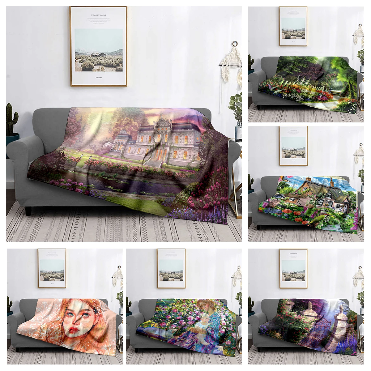 Home decoration plush Sofa blanket Colorful Animal  Bedspread on the bed anime fluffy soft blankets thick blanket for winte