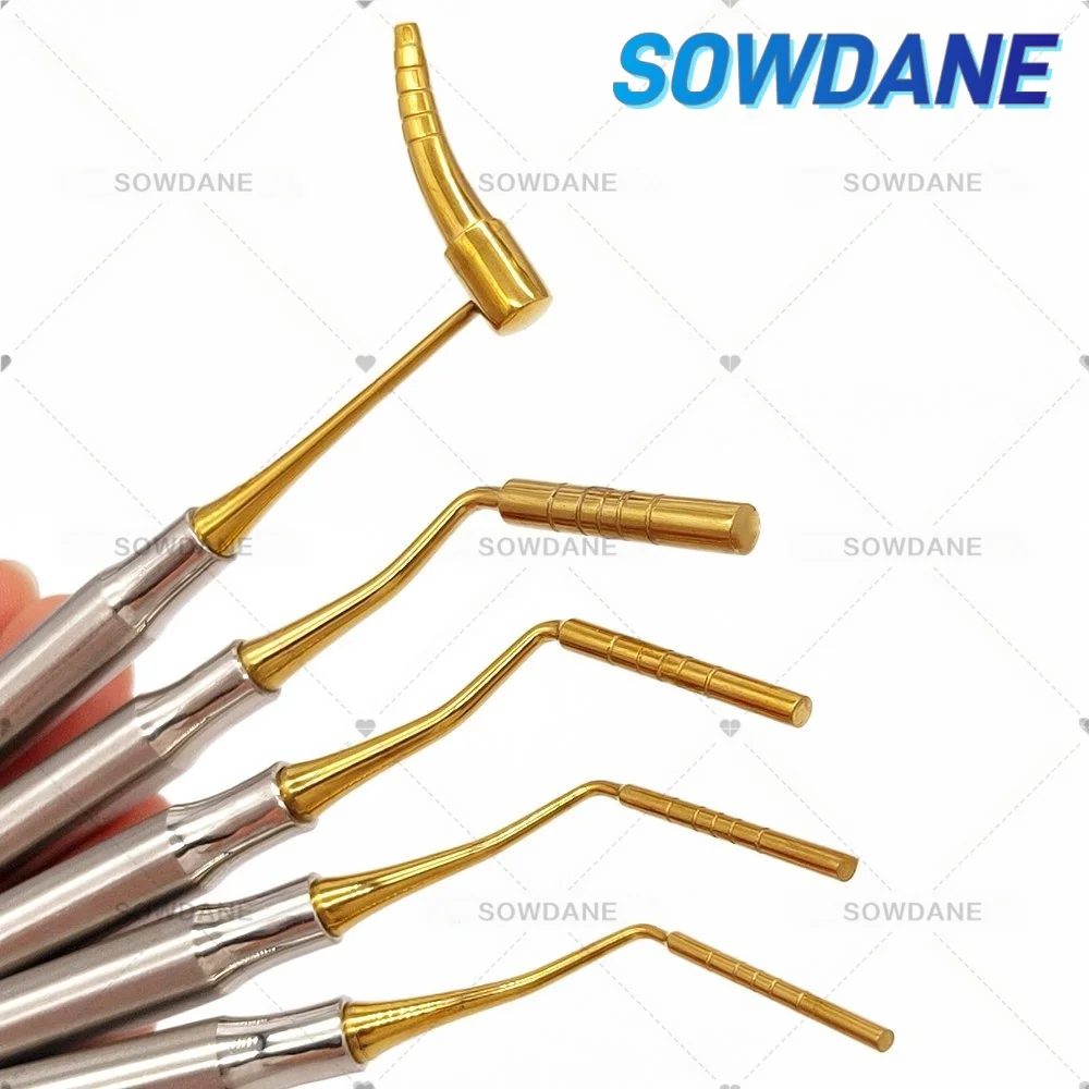 التيتانيوم المغلفة ملعقة الأسنان حشو أداة طبيب الأسنان زرع أداة الأسنان العظام مسحوق ملء أداة العظام الكسب غير المشروع مجموعة ترميم #4