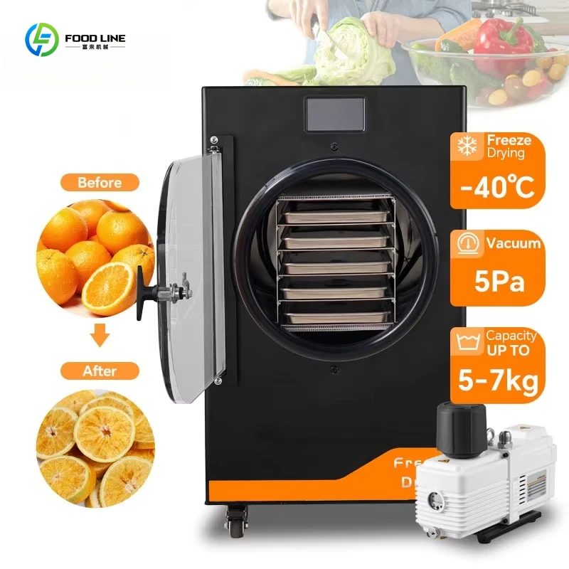 

Customized Small Household Freeze Drying Equipment Manufacturer 6kg Vacuum Automatic Food Freeze Dryer