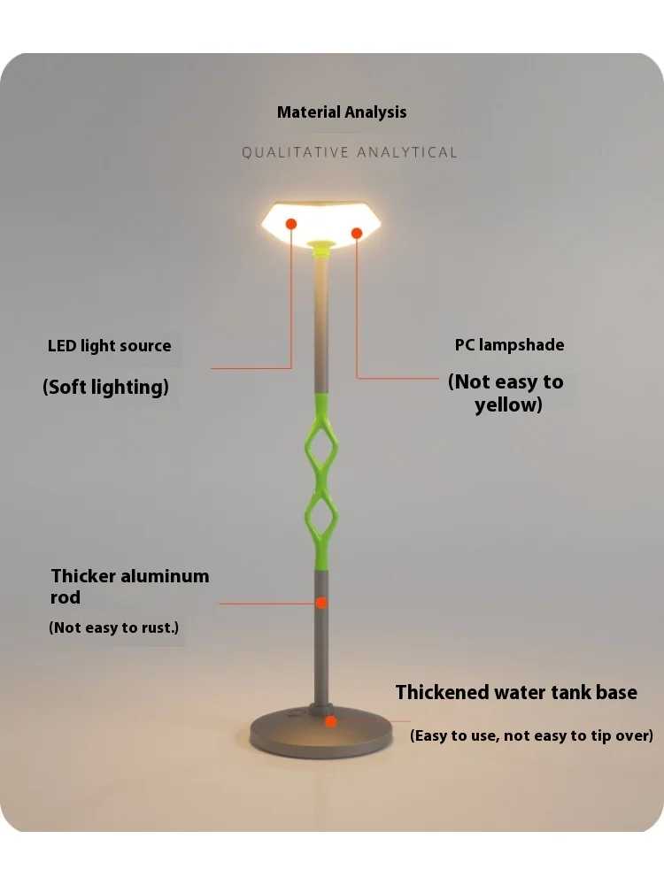 

Solar powered outdoor courtyard light, waterproof outdoor barbecue garden, grassland high pole light, terrace movable floor lamp