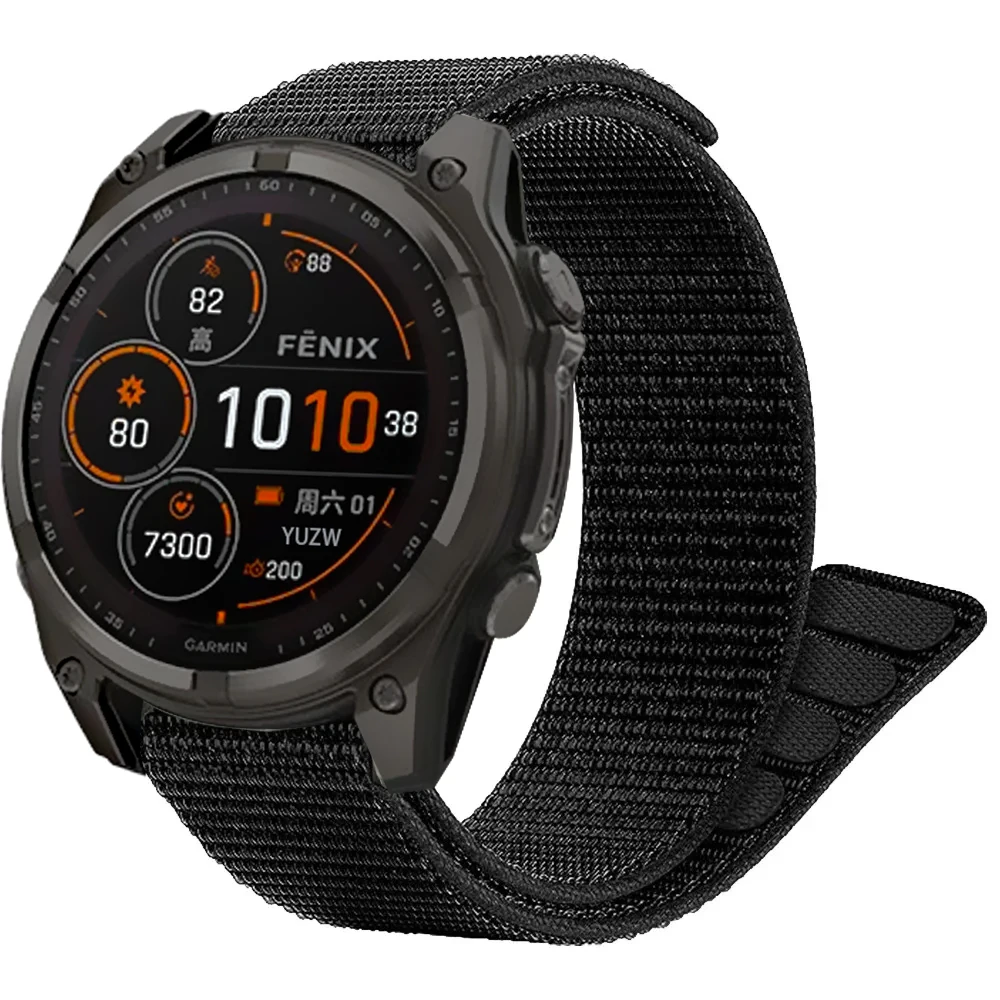 Nylonband für Garmin Fenix 8 51 mm 47 mm E/7 7X/6 6X/5 5X Epix 2 22 mm 26 mm Sportschlaufenarmband Atmungsaktives Armband für 965 955 935