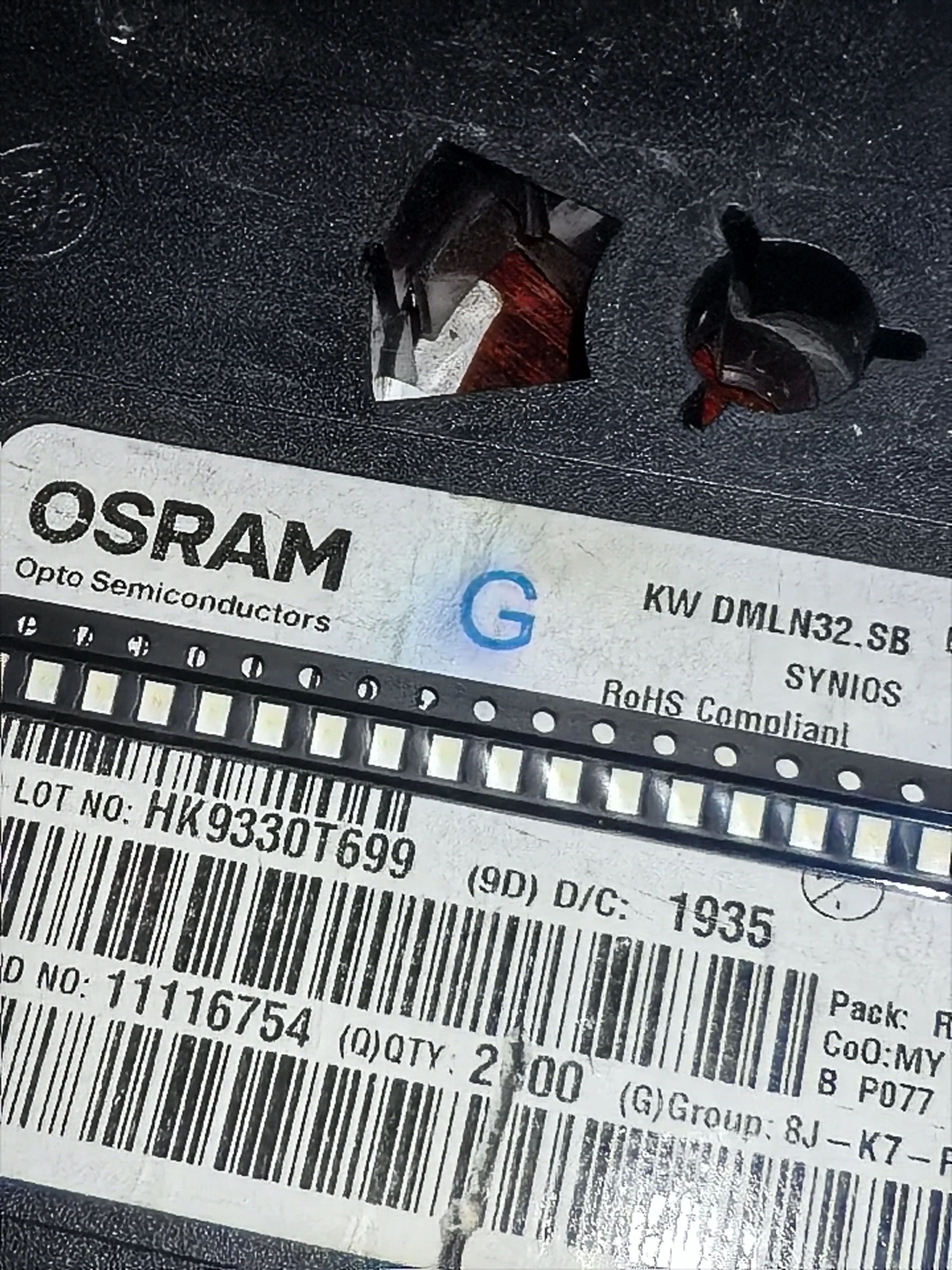 10 uds/KW DMLN32.SB 2720 0,5 W blanco HUD 15000K LED automotriz