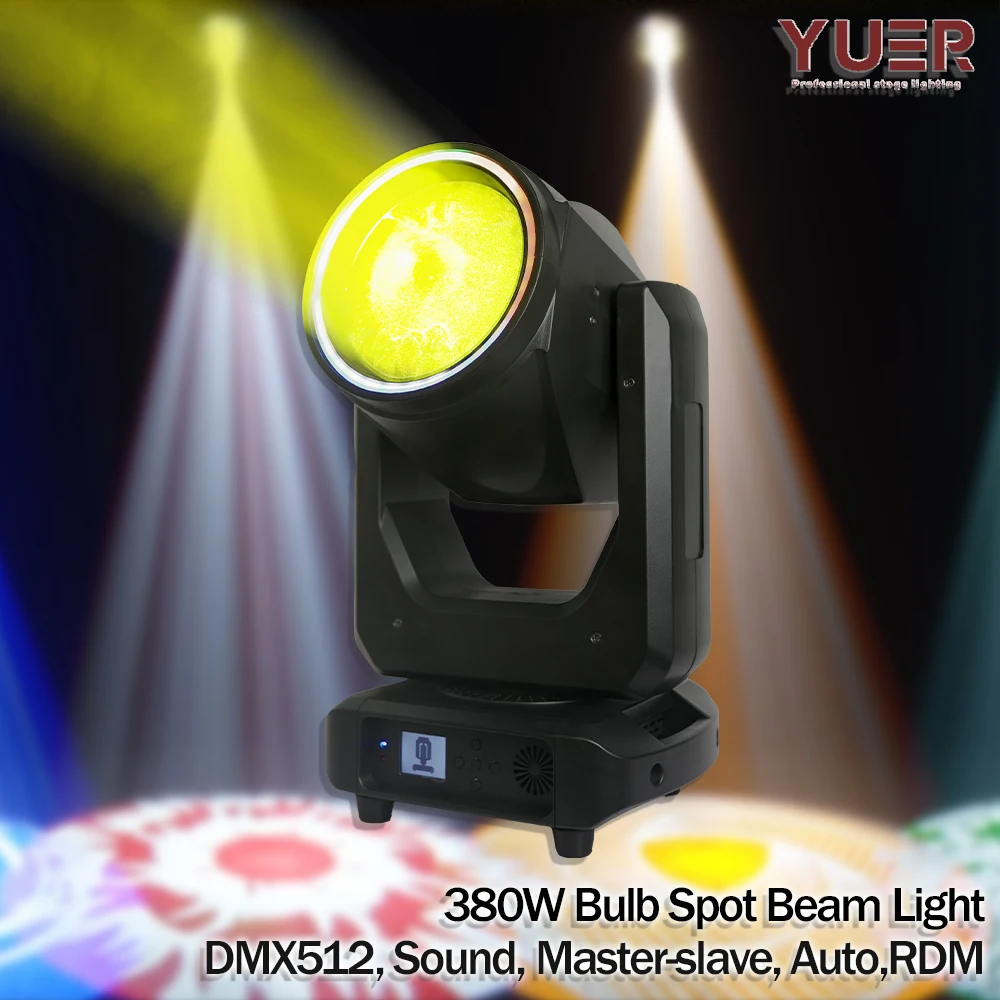 

380 Вт Bulb Beam Spot KING 8 + 16 + 24 Призма с подвижной головкой 2 пластины гобо Электронный фокус ЖК-дисплей DMX512 Управление RDM сценическое освещение