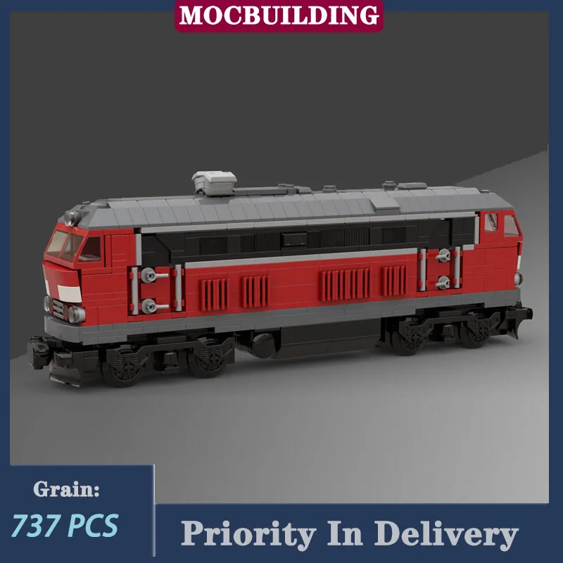 

City BR-218 Cargo Locomotive Model Building Blocks MOC Railway Train Transport Vehicles Collection Toys Gifts