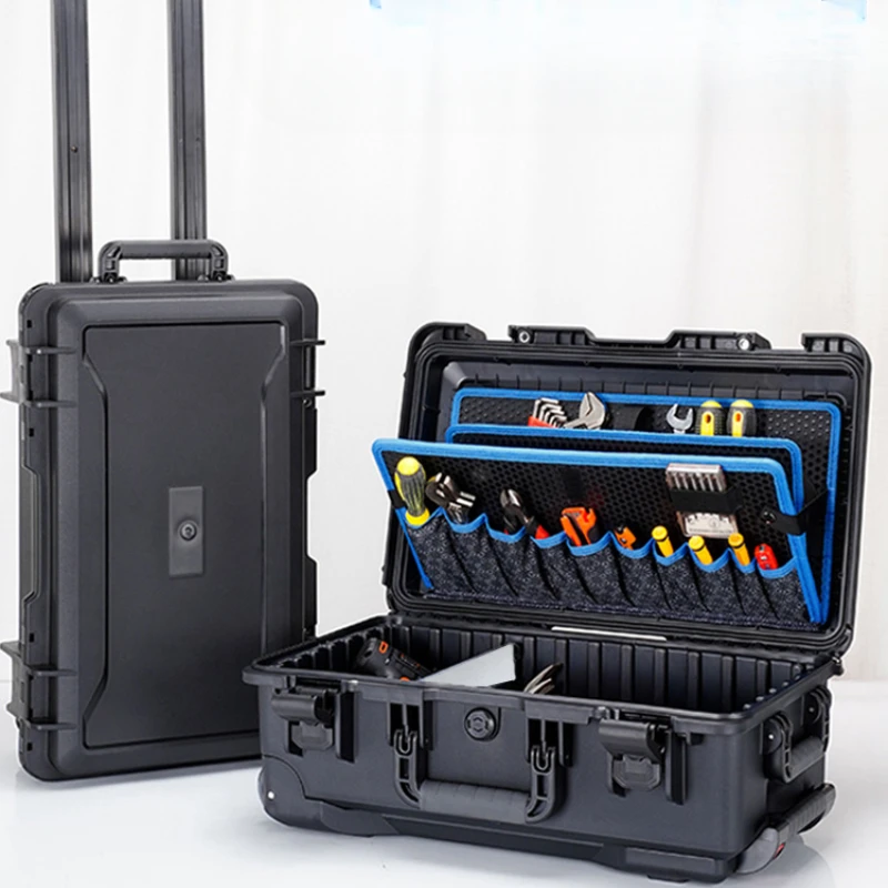 

Multifunctional maintenance hardware toolbox, storage box, trolley case, large portable waterproof.