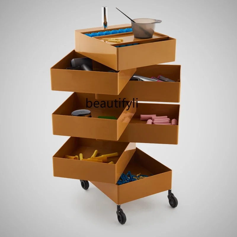 

zxqBeauty salon cart Hair salon Bar cart Perm and dyeing rack Tool cabinet Multi-layer storage Hair salon cart