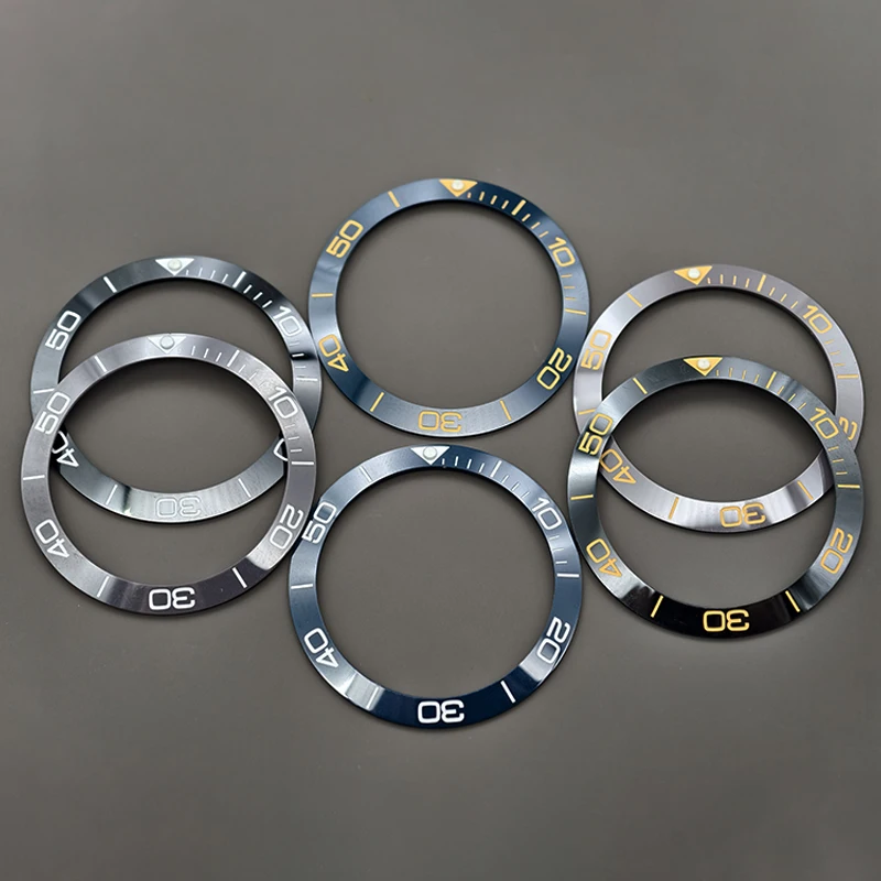 

38mm×30.7mm Curved Ceramics Bezel Insert Ring For SUB GMT SKX007 SKX009 Watch Case NH35 NH36 Movement Men Watch Refit Parts