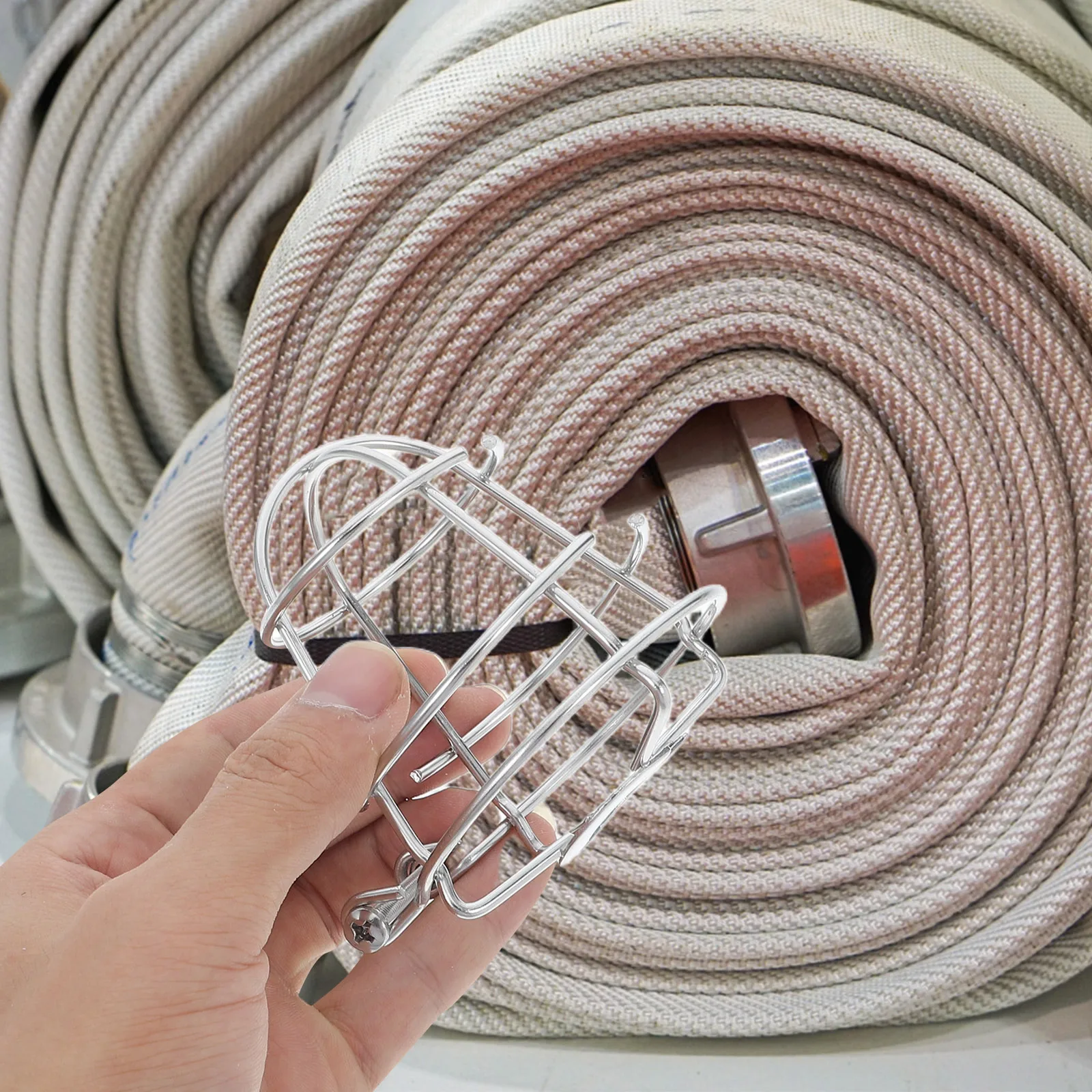 

Sprinkler Head Protective Cover Silver Stainless Steel 304 Smoke Cage Sprinklers Lawn System Ceiling