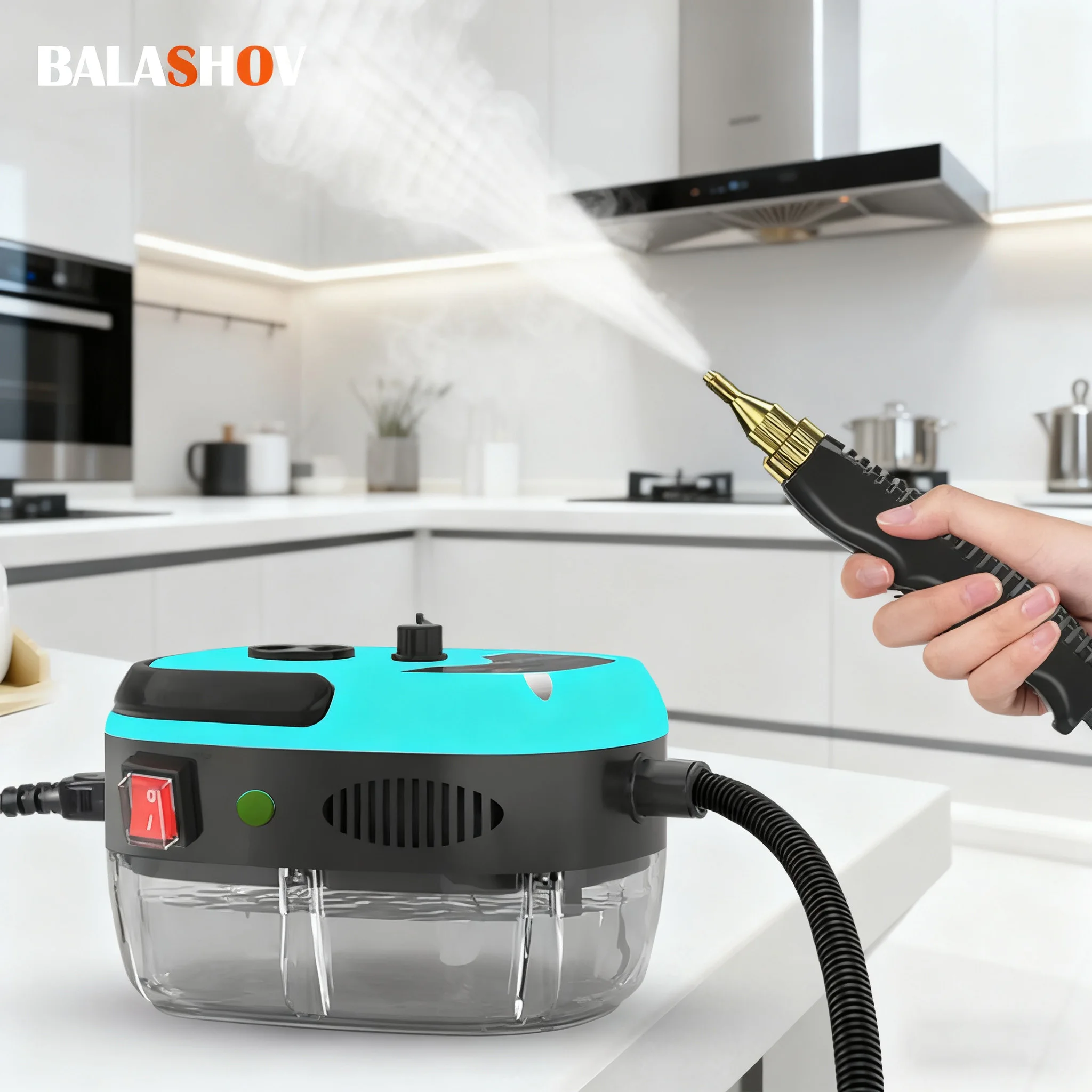 2500W Steam Cleaners High Temperature and Pressure Handheld Steam Clean Air Conditioner Kitchen Hood Car Machine Floor Cleaning