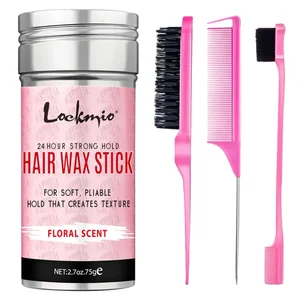 Professional Styling Wax Kit for Women, Anti-frizz Pomade, Smoothing, Broken Back Hair Mud, Messy Hairs Control Wax Rod