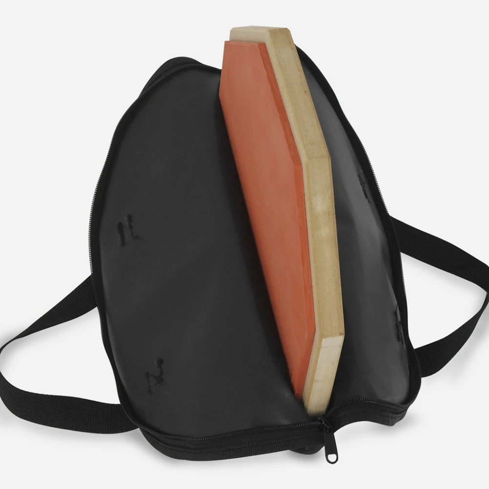 Bolsa de tambor Oxford portátil impermeable negra de 10 pulgadas para juego de almohadillas de tambor silencioso bolsa de almacenamiento multifuncional de mano para banda