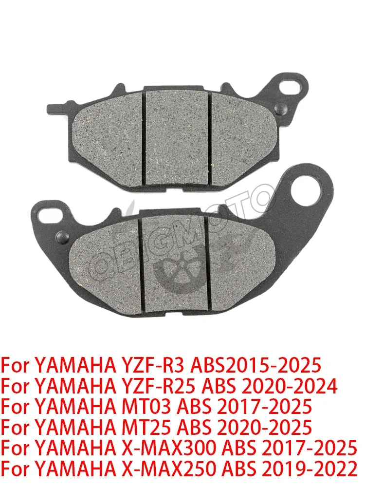 

Тормозные колодки передние для мотоциклов YAMAHA YZF R3, R25, MT03, MT25, X-MAX300, X-MAX250, X-MAX125, YP125 (2017-2025)