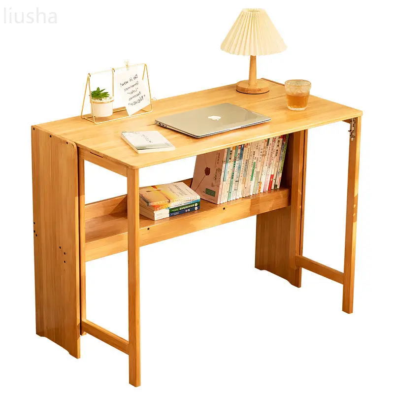 Escritorio plegable para ordenador, mesa de estudio para el hogar, escritorio de escritura para oficina, mesa rectangular simple para dormitorio,