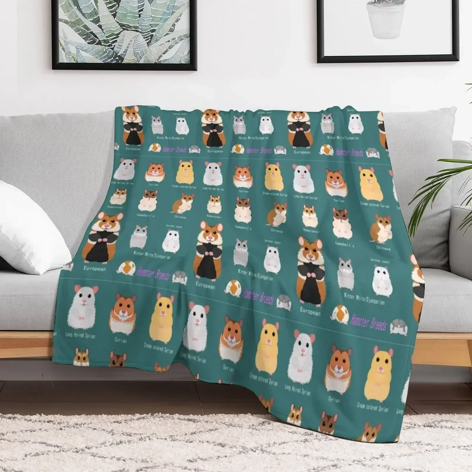 Hamster Breeds syrian hamster Throw Blanket Shaggy Blankets For Baby Comforter Thin Blankets