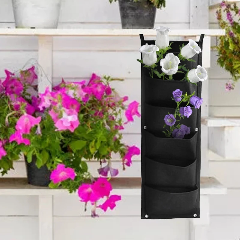 Vertical Hanging Garden Planter with 6 Pockets Waterproof Wall Mount Flower Pot Drop shipping