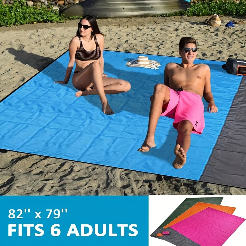 

Nylon Pocket Picnic Mat Enjoy the Outdoors with a Portable Waterproof Plaid Cloth Beach Blanket